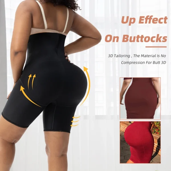 High Waist Body Shaper Women Postpartum Recovery Tummy Control Butt Lifter Zipper With Inner Hooks In Front Shapewear Shorts - Image 5