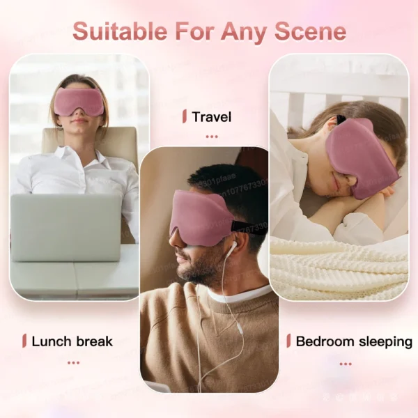 3D Sleep Mask Sleeping Aid Blindfold Block Out Light Portable Soft Memory Foam Face Mask Eyeshade Comfort Three Dimension Design - Image 4