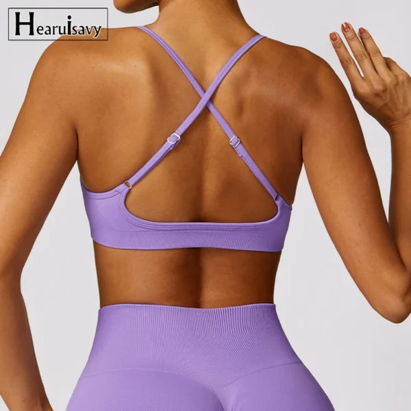 Seamless Workout Bra Gym Top Women Breathable Sports Crop Top Yoga Bra Fitness Running Brassiere Quick-Dry Sportswear Female