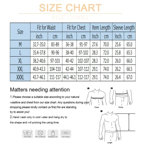 Weight Loss Jacket Men Sauna Sweat Body Shaper Slimming Long Sleeves Fitness Workout Fat Burning - Image 6