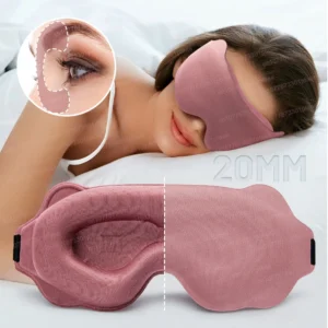 3D Sleep Mask Sleeping Aid Blindfold Block Out Light Portable Soft Memory Foam Face Mask Eyeshade Comfort Three Dimension Design