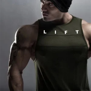 Men’s GYM Lifting Fitness Tank Top Clothing Bodybuilding Muscle Sleeveless Sportswear Cotton