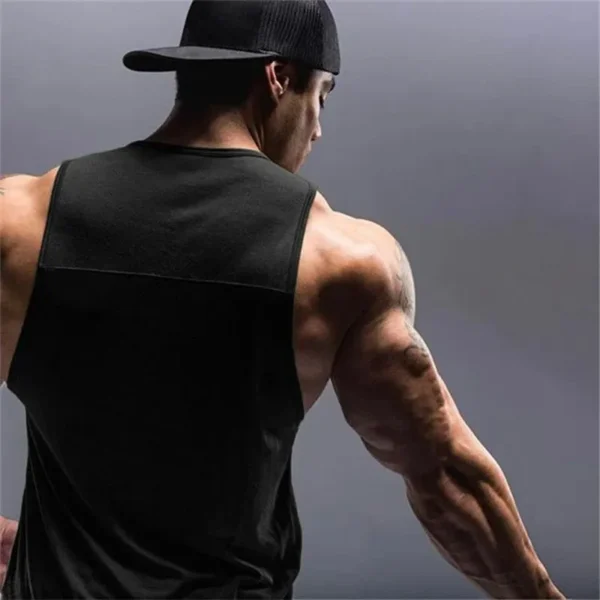 Men's GYM Lifting Fitness Tank Top Clothing Bodybuilding Muscle Sleeveless Sportswear Cotton - Image 5