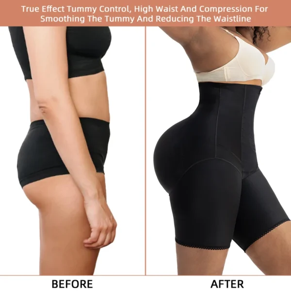 High Waist Body Shaper Women Postpartum Recovery Tummy Control Butt Lifter Zipper With Inner Hooks In Front Shapewear Shorts - Image 4