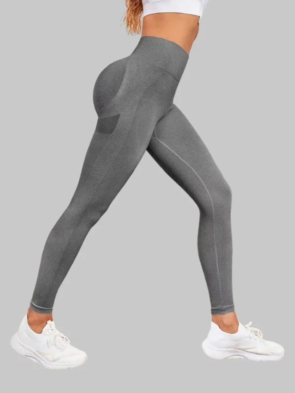 Knit Seamless Women's Leggings High Waist Elastic Tights Gym Trainning Running Sports Pants Fitness Hip Lift Yoga Pants - Image 2