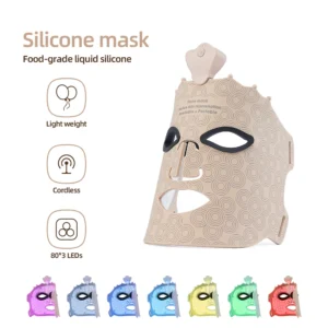 7 Colors Photon Silicone Face LED Mask 3D Facial Beauty Mask Red Light Therapy Skin Care Repair Skin Brightening Wireless Use 7 Colors Photon Silicone Face LED Mask 3D Facial Beauty Mask Red Light Therapy Skin Care Repair Skin Brightening Wireless Use